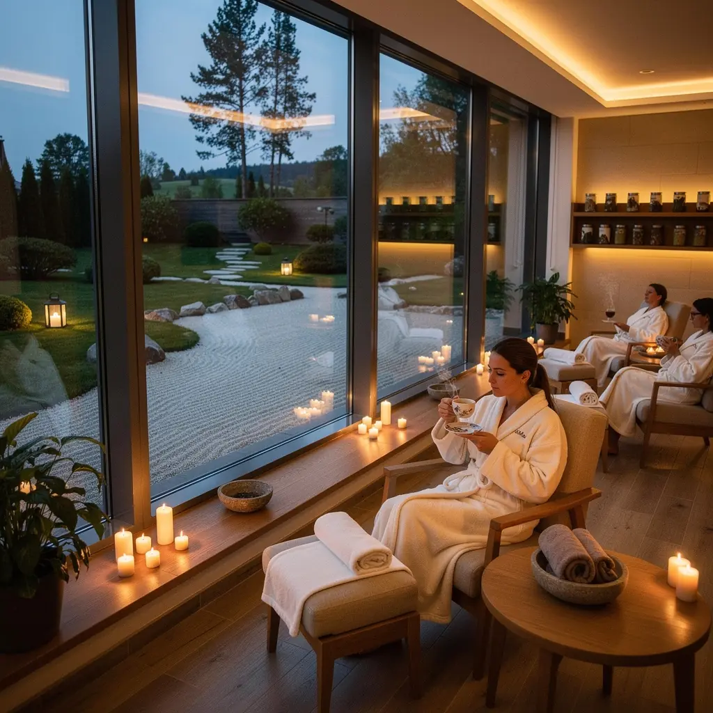 Ručne zbierané bylinky rozložené na stole vedľa šálky čaju