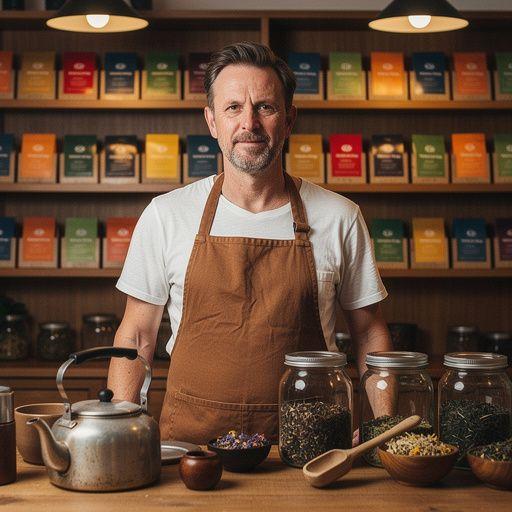 Ruka s šálkou bylinkového čaju, relaxujúca v pohodlnom kresle